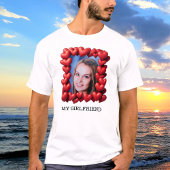 Rote Liebe Hört Gerahmtes Foto Personalisiert T-Shirt