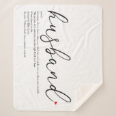 Rote Liebe Husband - Elegantes Skript - Definition Sherpadecke (Vorderseite)