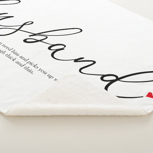 Rote Liebe Husband - Elegantes Skript - Definition Sherpadecke (3/4)