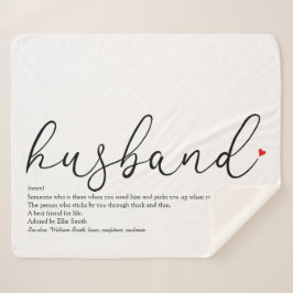 Rote Liebe Husband - Elegantes Skript - Definition Sherpadecke