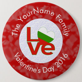 Rote LIEBE in Bulgarien Personalisiert Button