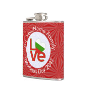 Rote LIEBE in Bulgarien Personalisiert Flachmann (Links)