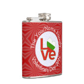 Rote LIEBE in Bulgarien Personalisiert Flachmann (Rechts)