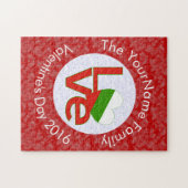 Rote LIEBE in Bulgarien Personalisiert Puzzle (Horizontal)