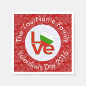 Rote LIEBE in Bulgarien Personalisiert Serviette (Vorderseite)