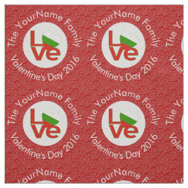 Rote LIEBE in Bulgarien Personalisiert Stoff