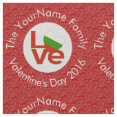 Rote LIEBE in Bulgarien Personalisiert Stoff (Nahaufnahme)