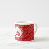 Rote LIEBE in Kolumbien Personalisiert Espressotasse (Vorderseite Rechts)
