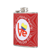 Rote LIEBE in Kolumbien Personalisiert Flachmann (Links)