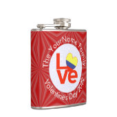 Rote LIEBE in Kolumbien Personalisiert Flachmann (Rechts)