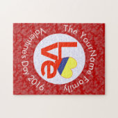 Rote LIEBE in Kolumbien Personalisiert Puzzle (Horizontal)