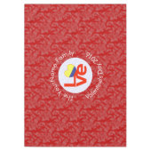 Rote LIEBE in Kolumbien Personalisiert Tischdecke (Vorderseite)