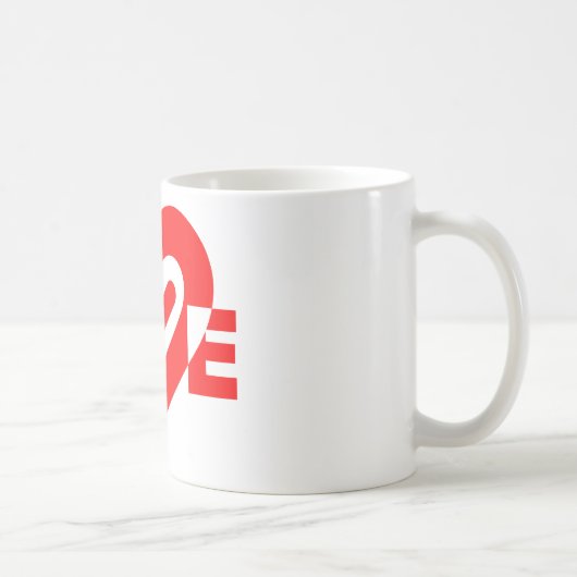 Rote Liebe Kaffeetasse (Rechts)