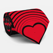 Rote Liebe - Kreise hinzufügen Krawatte (Gerollt)