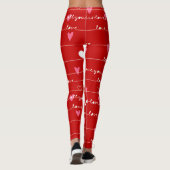 Rote Liebe Leggings (Rückseite)