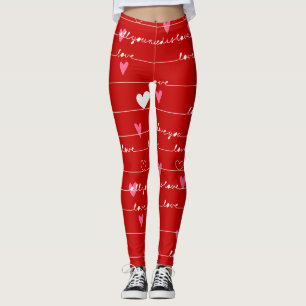 Rote Liebe Leggings