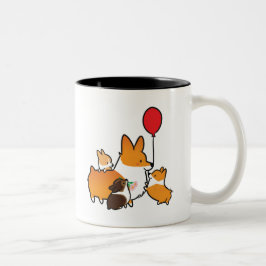 Rote Liebe-Mama-Tasse | CorgiThings des Corgi-I Zweifarbige Tasse