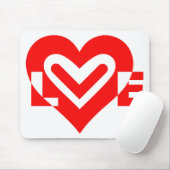 Rote Liebe Mousepad (Mit Mouse)