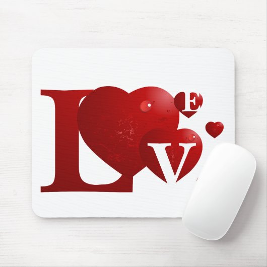 Rote LIEBE Mousepad (Mit Mouse)
