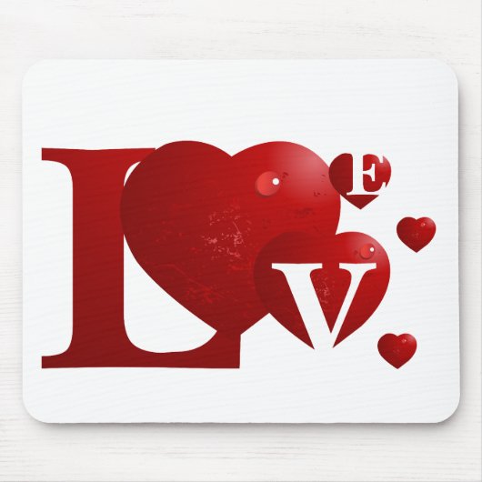 Rote LIEBE Mousepad (Vorne)