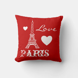 Rote Liebe Paris Eiffelturm Schlafzimmer Kissen