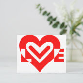 Rote Liebe Postkarte (Stehend Vorderseite)