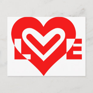 Rote Liebe Postkarte