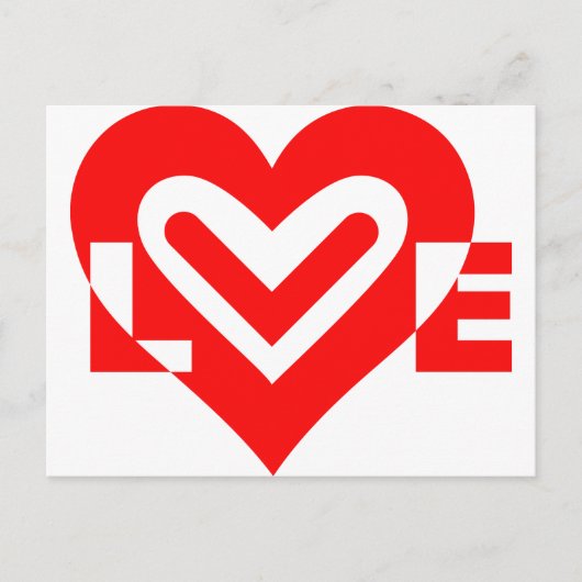 Rote Liebe Postkarte (Vorderseite)