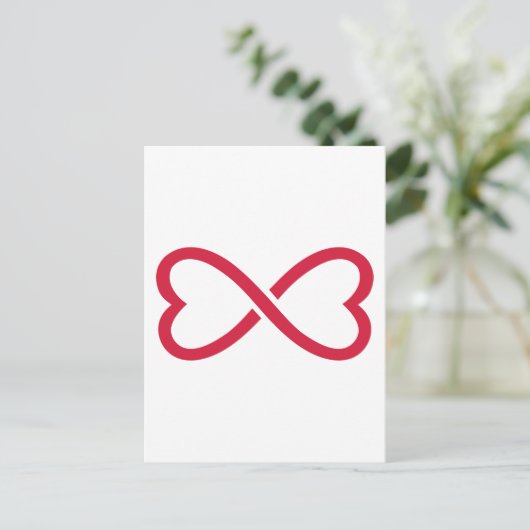 Rote Liebe Postkarte (Stehend Vorderseite)