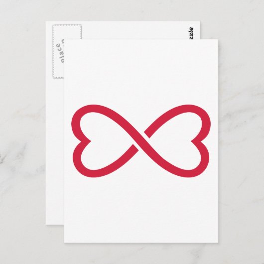 Rote Liebe Postkarte (Vorne/Hinten)