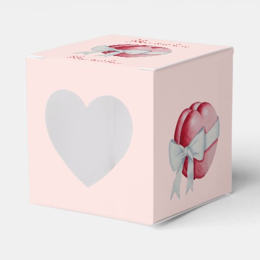Rote Liebe Romantik Herz für Valentine Geschenkschachtel (Vorderseite)