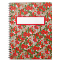 ROTE LIEBE ROSE SPIRALISCHE NOTEBOOK