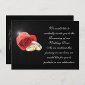 Rote Liebe-Rosen-formale Einladung (Vorne/Hinten)