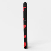 Rote Liebe Schwarz Case-Mate iPhone Hülle (Hinten/Links)