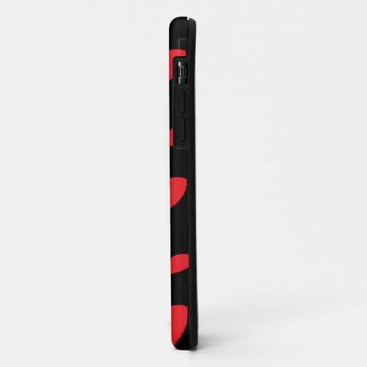 Rote Liebe Schwarz Case-Mate iPhone Hülle (Hinten/Links)