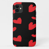 Rote Liebe Schwarz Case-Mate iPhone Hülle (Rückseite)