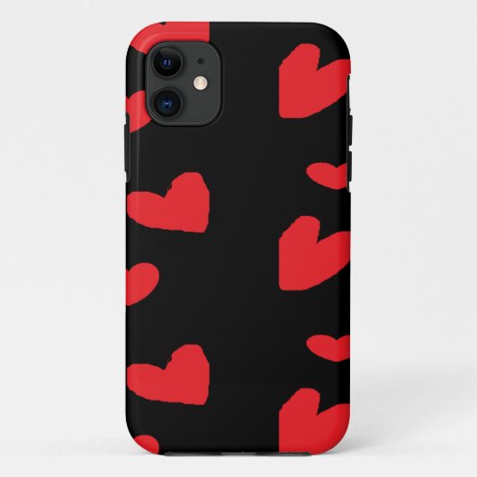 Rote Liebe Schwarz Case-Mate iPhone Hülle (Rückseite)