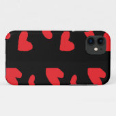 Rote Liebe Schwarz Case-Mate iPhone Hülle (Rückseite (Horizontal))