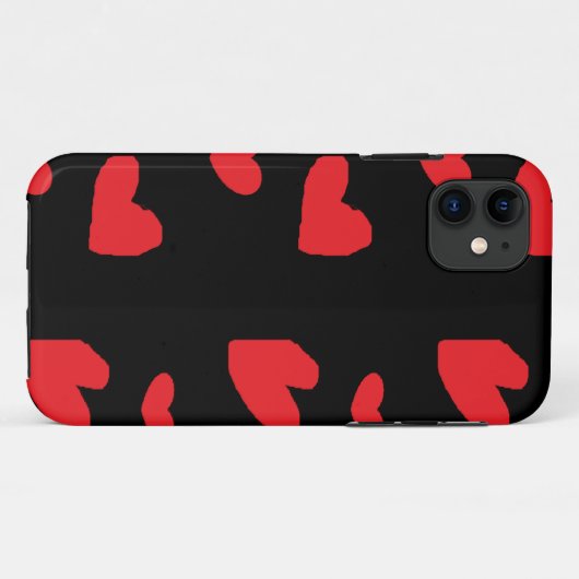 Rote Liebe Schwarz Case-Mate iPhone Hülle (Rückseite (Horizontal))