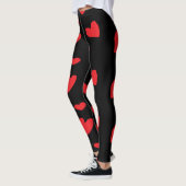 Rote Liebe Schwarz Leggings (Links)