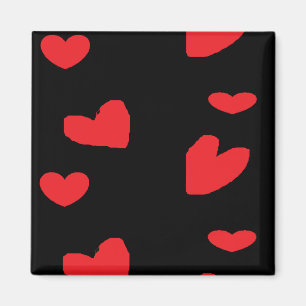 Rote Liebe Schwarz Magnet
