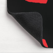 Rote Liebe Schwarz Mousepad (Ecke)
