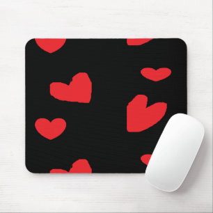 Rote Liebe Schwarz Mousepad