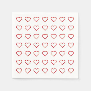 Rote Liebe Serviette