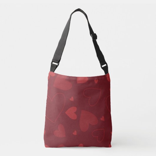 Rote Liebe Tragetaschen Mit Langen Trägern (Vorderseite)