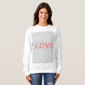 Rote Liebe und Friedens-Typografie-T - Shirt" Sweatshirt (Vorne ganz)