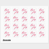 Rote Liebe und Joy Rounded Corners Square Sticker (Blatt)