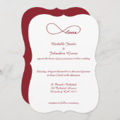 Rote Liebe Unendlichkeit Einladungen für Hochzeite (Vorne/Hinten)