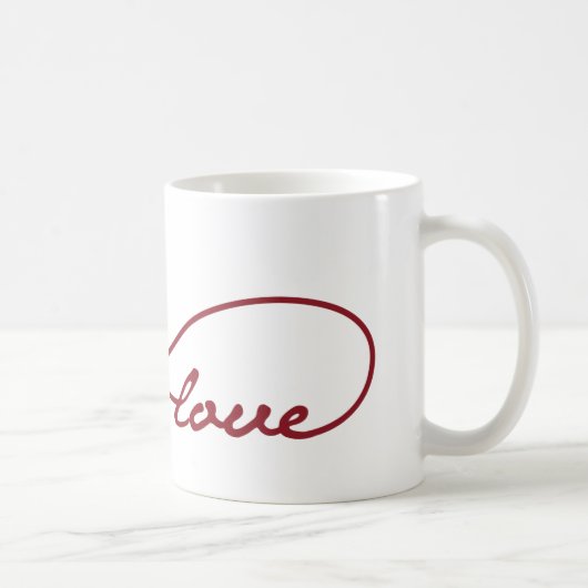 Rote Liebe Unendlichkeit Tasse (Rechts)