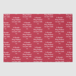 Rote Liebe vom Weihnachtsfest Personalisiert Seidenpapier